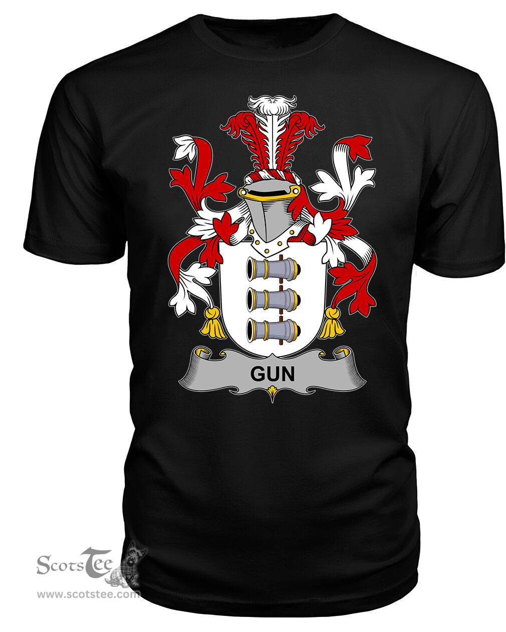 ScotsTee Gun or McElgunn Coat Of Arms Family Crest Fighting Irish III T Shirt