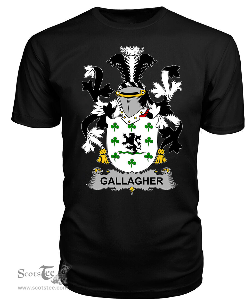 ScotsTee Gallagher or O'Gallagher Coat Of Arms Family Crest Fighting Irish III T Shirt
