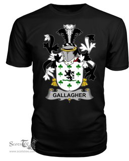 ScotsTee Gallagher or O'Gallagher Coat Of Arms Family Crest Fighting Irish III T Shirt