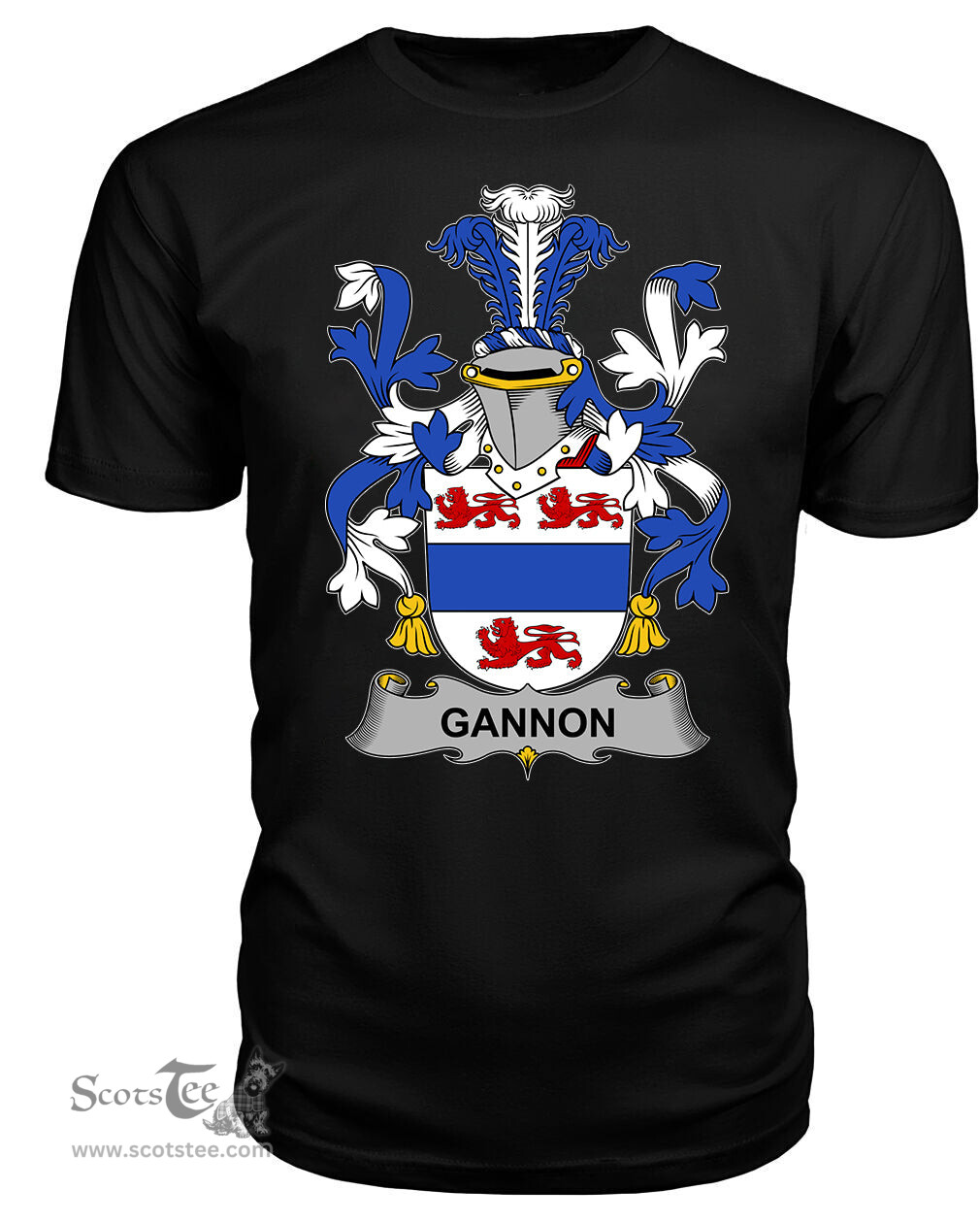 ScotsTee Gannon or McGannon Coat Of Arms Family Crest Fighting Irish III T Shirt