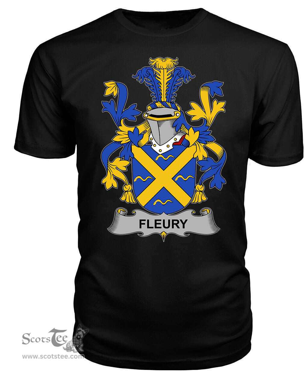 ScotsTee Fleury Coat Of Arms Family Crest Fighting Irish III T Shirt