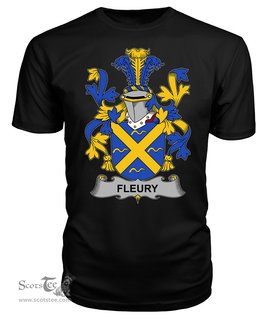 ScotsTee Fleury Coat Of Arms Family Crest Fighting Irish III T Shirt