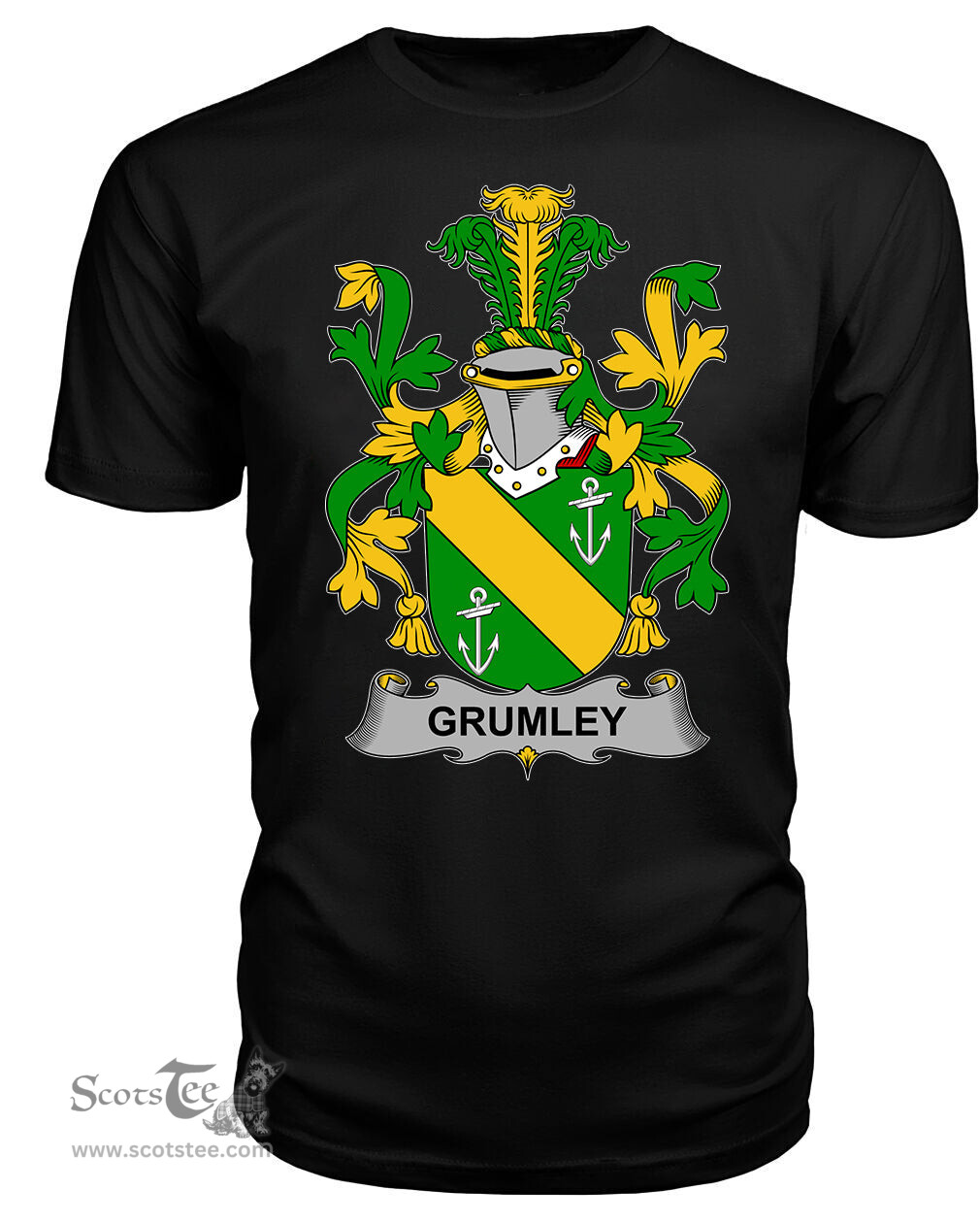ScotsTee Grumley Coat Of Arms Family Crest Fighting Irish III T Shirt