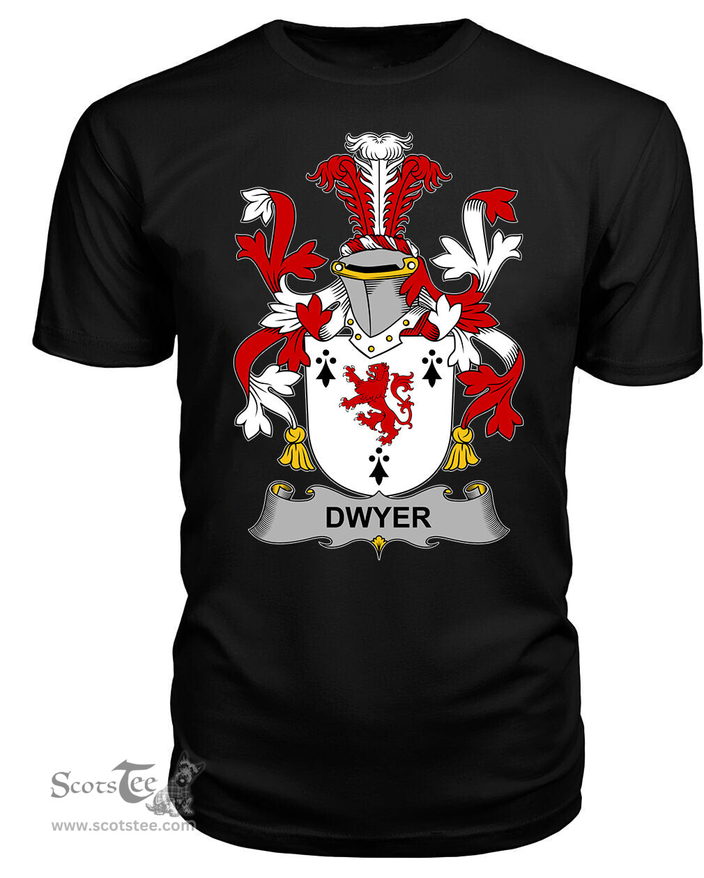ScotsTee Dwyer or O'Dwyer Coat Of Arms Family Crest Fighting Irish III T Shirt