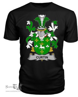 ScotsTee Curtin or McCurtin Coat Of Arms Family Crest Fighting Irish III T Shirt