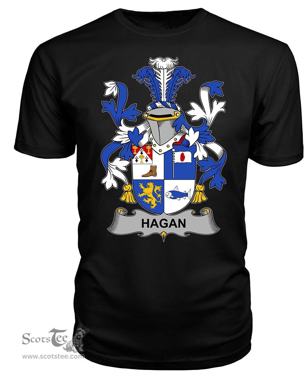 ScotsTee Hagan or O'Hagan Coat Of Arms Family Crest Fighting Irish III T Shirt