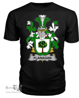 ScotsTee Flanagan or O'Flanagan Coat Of Arms Family Crest Fighting Irish III T Shirt