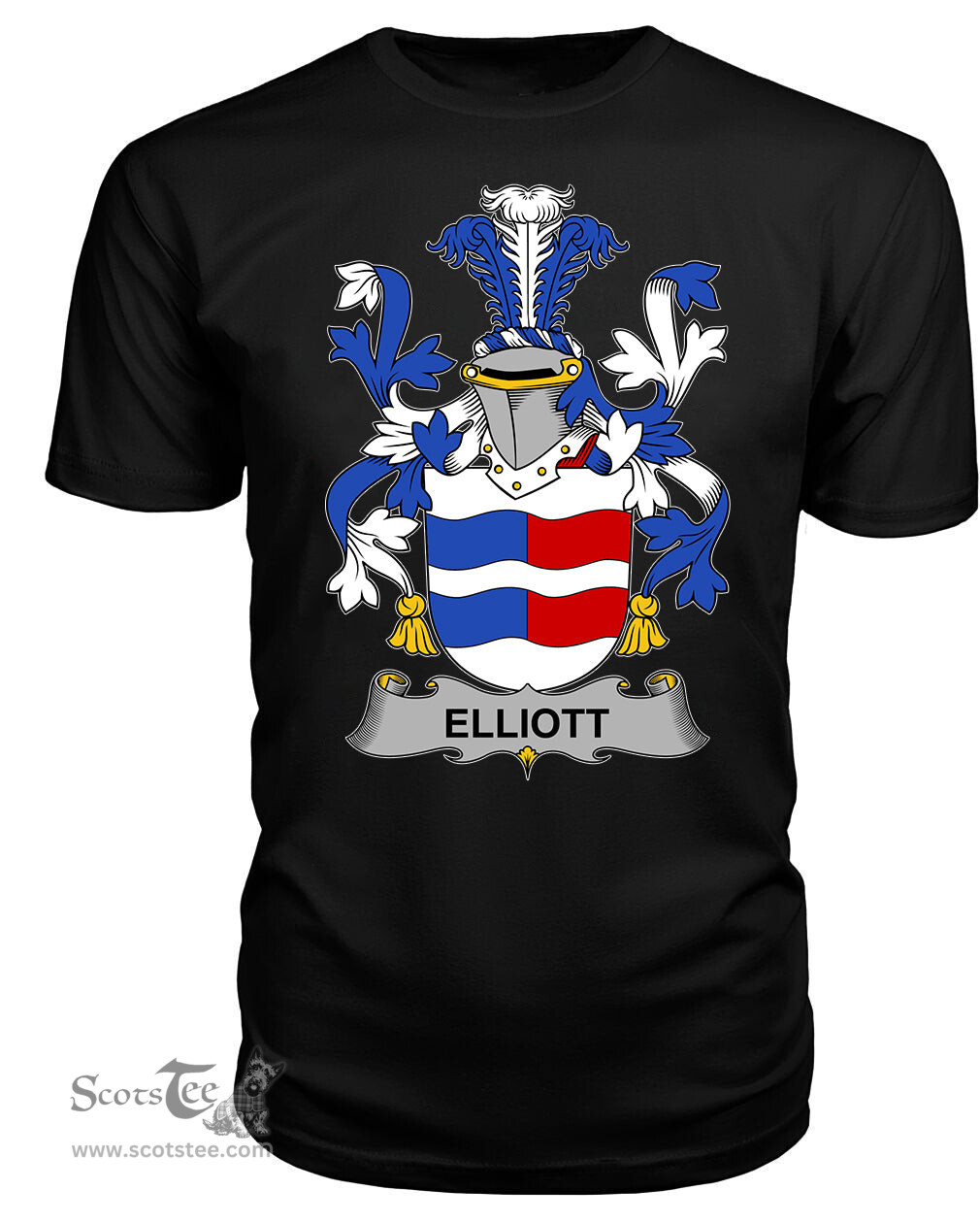 ScotsTee Elliott Coat Of Arms Family Crest Fighting Irish III T Shirt