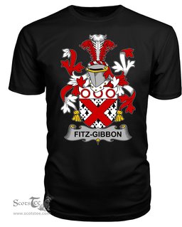 ScotsTee Fitz-Gibbon Coat Of Arms Family Crest Fighting Irish III T Shirt