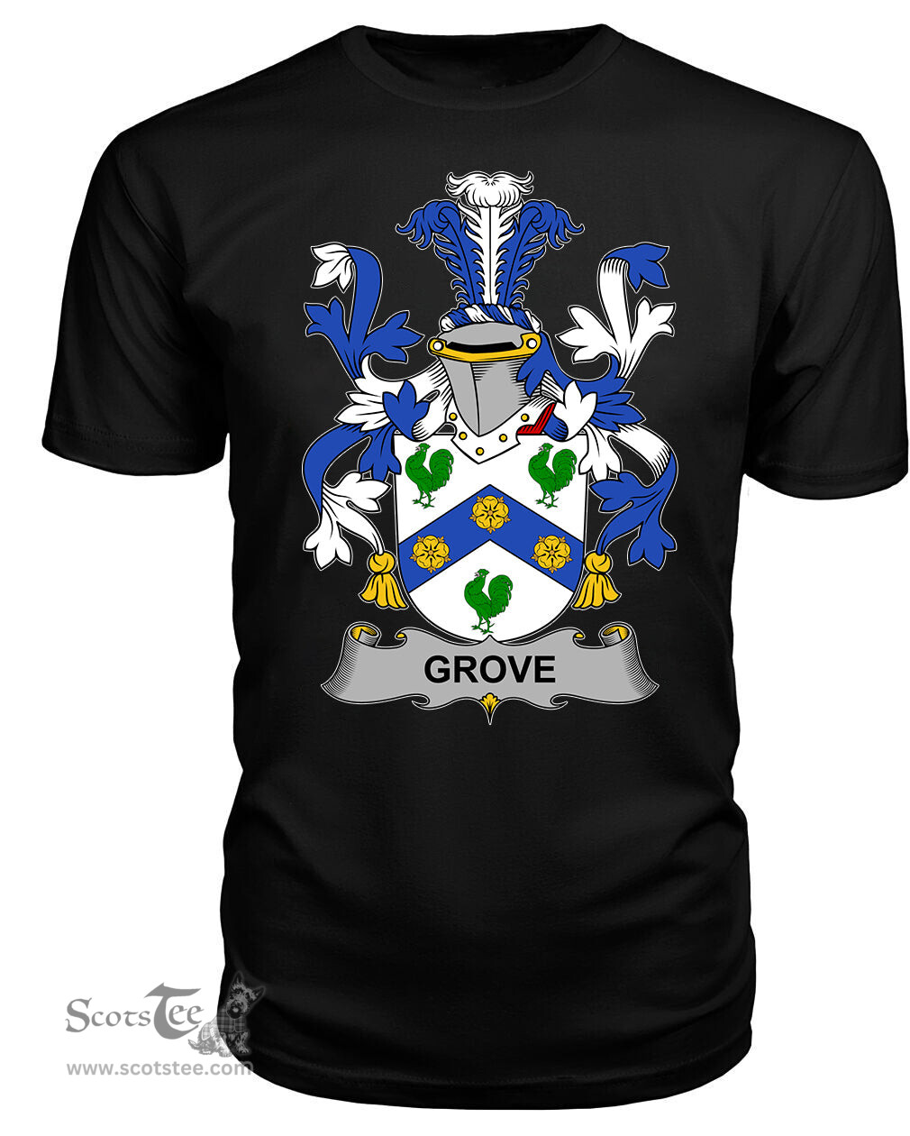 ScotsTee Grove Coat Of Arms Family Crest Fighting Irish III T Shirt