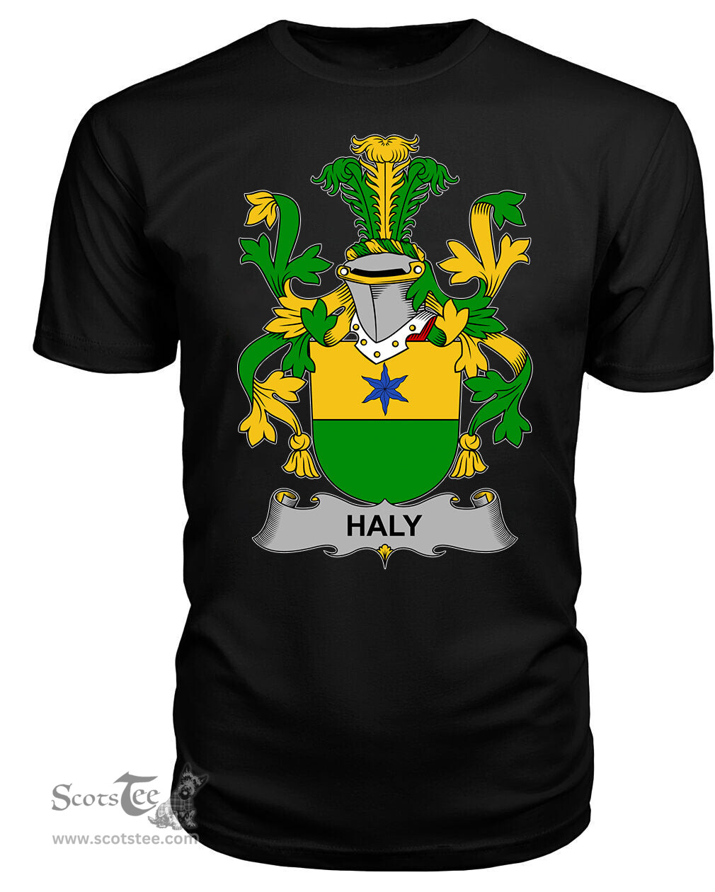 ScotsTee Haly or O'Haly Coat Of Arms Family Crest Fighting Irish III T Shirt