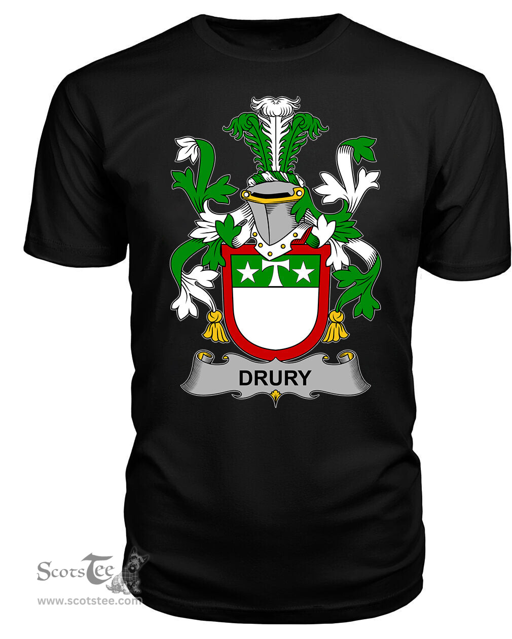 ScotsTee Drury or McDrury Coat Of Arms Family Crest Fighting Irish III T Shirt