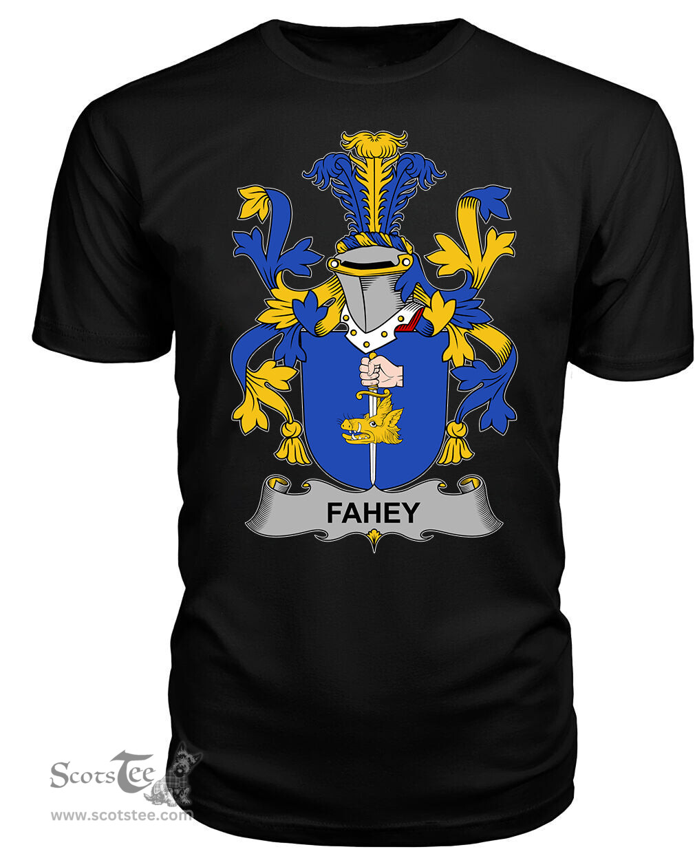 ScotsTee Fahey or O'Fahy Coat Of Arms Family Crest Fighting Irish III T Shirt
