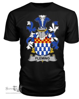 ScotsTee Fleming Coat Of Arms Family Crest Fighting Irish III T Shirt