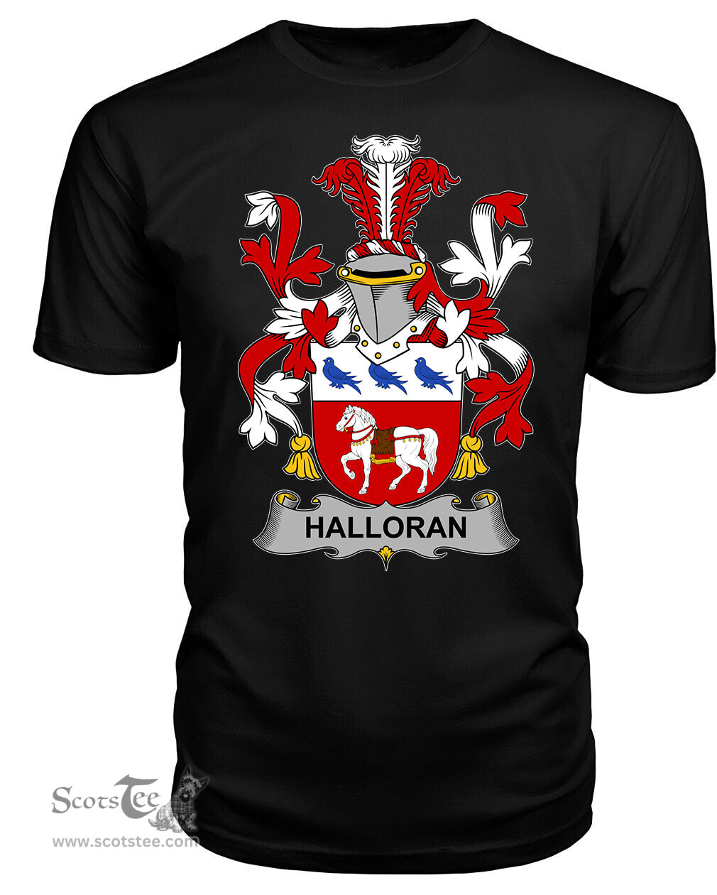 ScotsTee Halloran or O'Halloran Coat Of Arms Family Crest Fighting Irish III T Shirt
