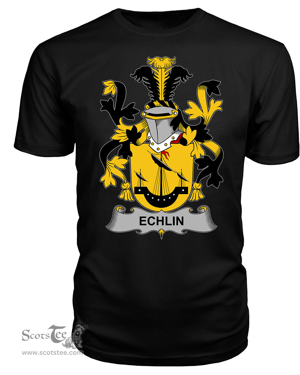 ScotsTee Echlin Coat Of Arms Family Crest Fighting Irish III T Shirt