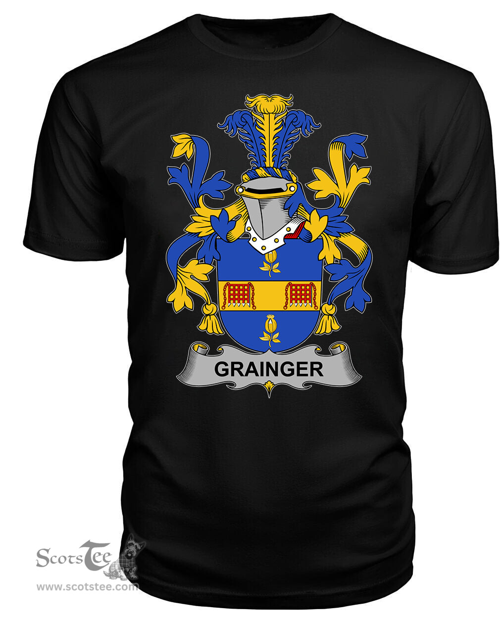 ScotsTee Grainger Coat Of Arms Family Crest Fighting Irish III T Shirt