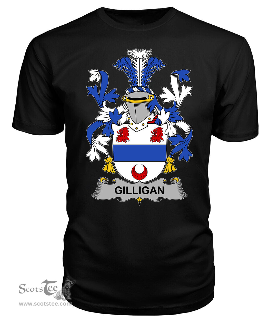 ScotsTee Gilligan or McGilligan Coat Of Arms Family Crest Fighting Irish III T Shirt
