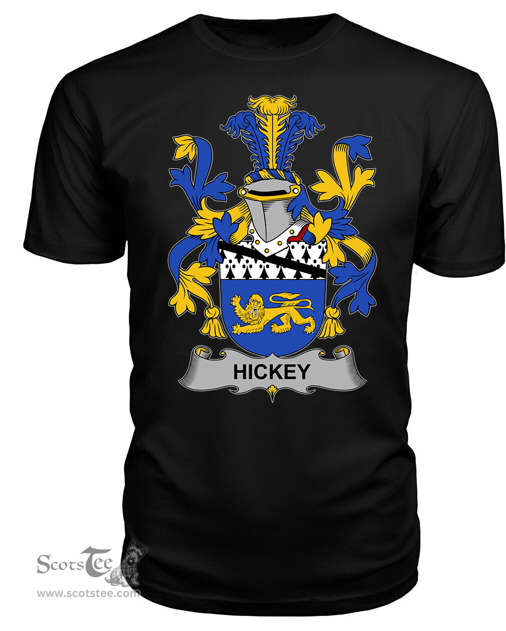 ScotsTee Hickey or O'Hickey Coat Of Arms Family Crest Fighting Irish III T Shirt