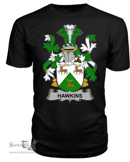 ScotsTee Hawkins or Haughan Coat Of Arms Family Crest Fighting Irish III T Shirt