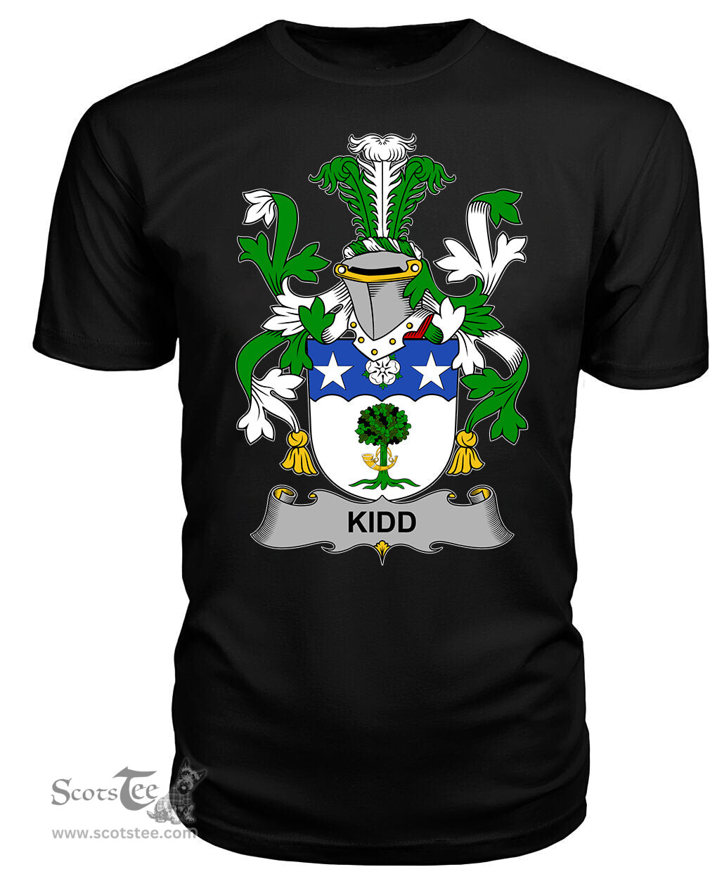 ScotsTee Kidd Coat Of Arms Family Crest Fighting Irish III T Shirt