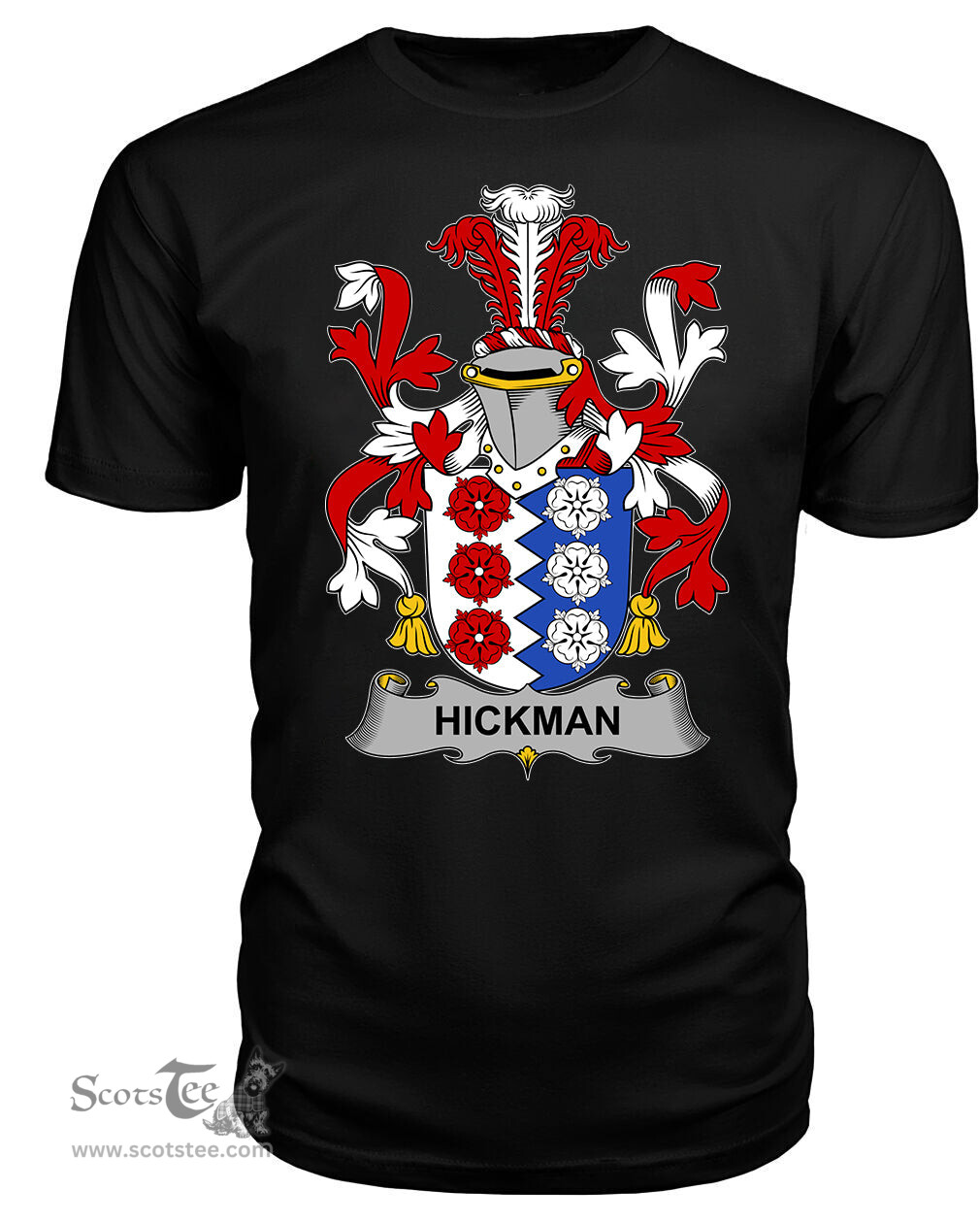 ScotsTee Hickman Coat Of Arms Family Crest Fighting Irish III T Shirt