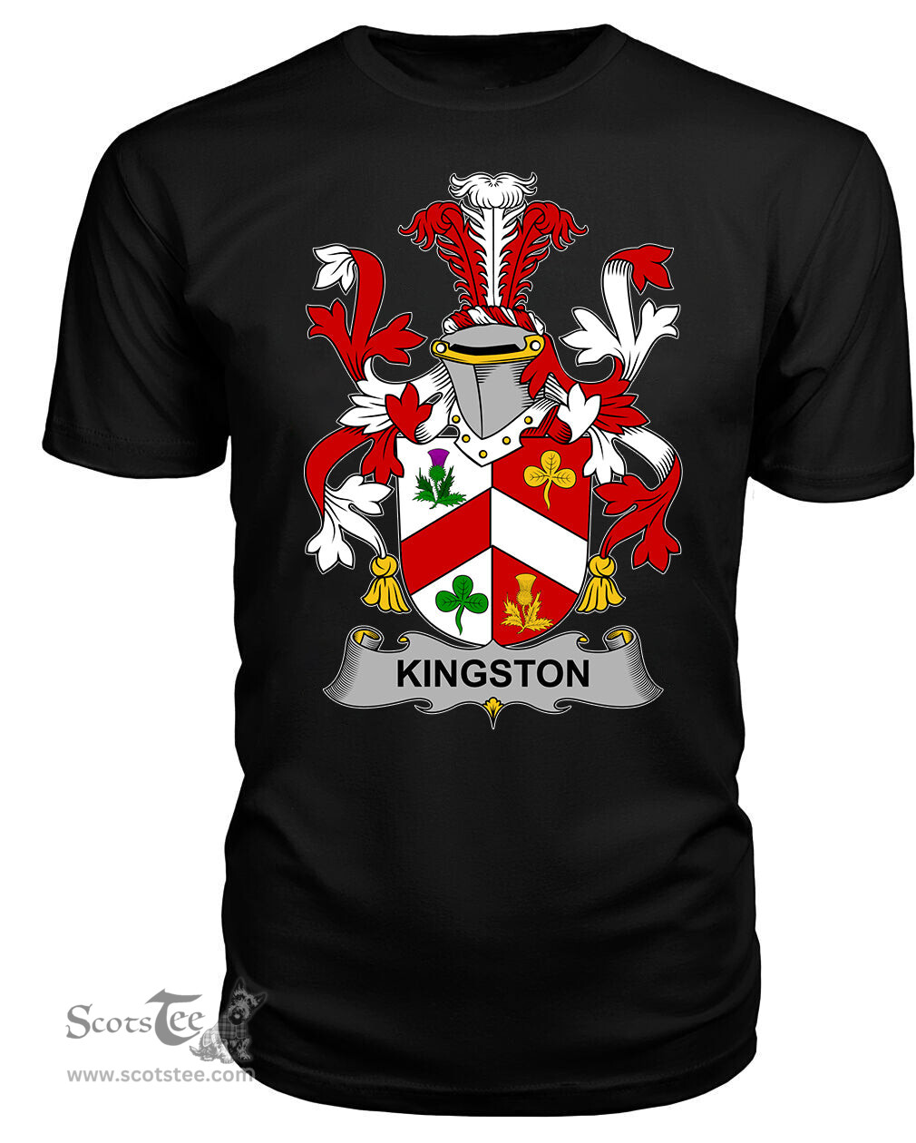 ScotsTee Kingston Coat Of Arms Family Crest Fighting Irish III T Shirt