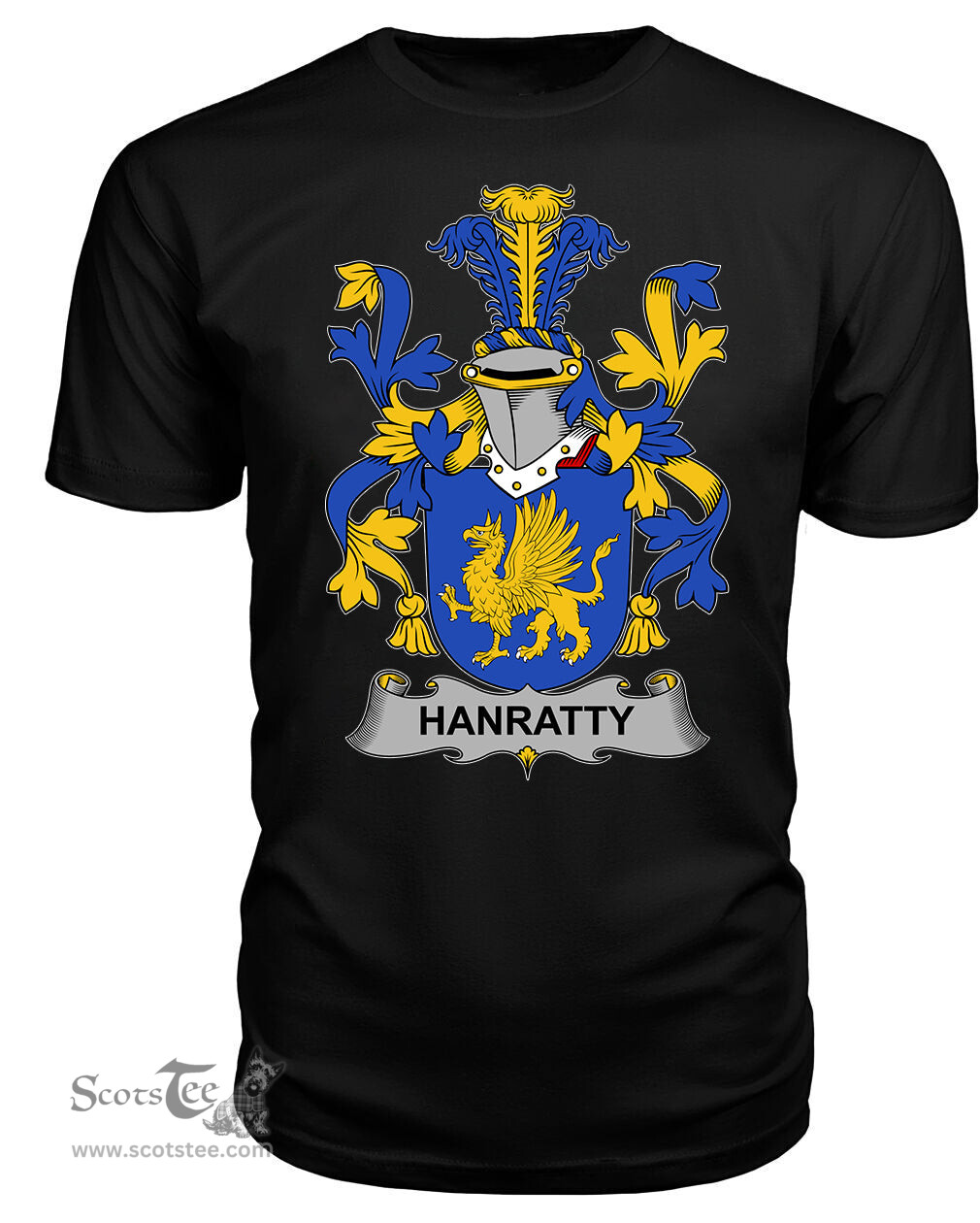 ScotsTee Hanratty or O'Hanraghty Coat Of Arms Family Crest Fighting Irish III T Shirt
