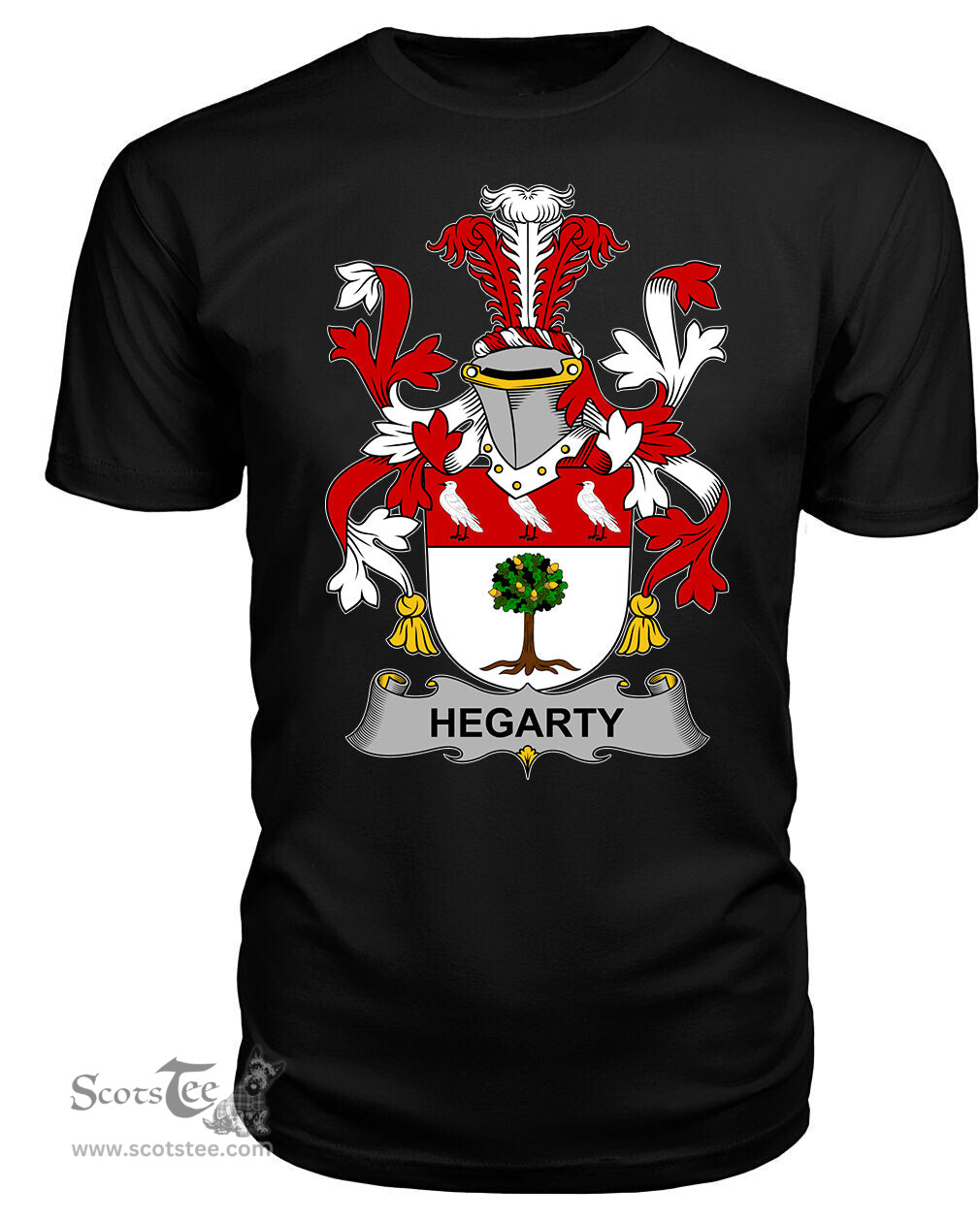 ScotsTee Hegarty or O'Hagerty Coat Of Arms Family Crest Fighting Irish III T Shirt