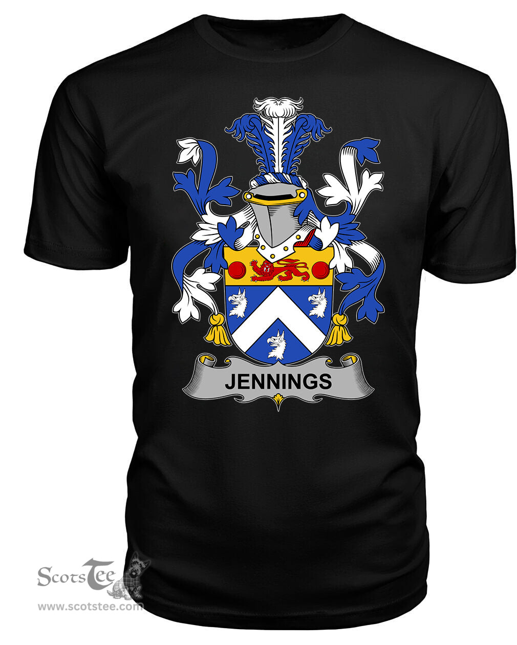ScotsTee Jennings or Jennyns Coat Of Arms Family Crest Fighting Irish III T Shirt