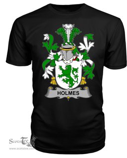 ScotsTee Holmes Coat Of Arms Family Crest Fighting Irish III T Shirt