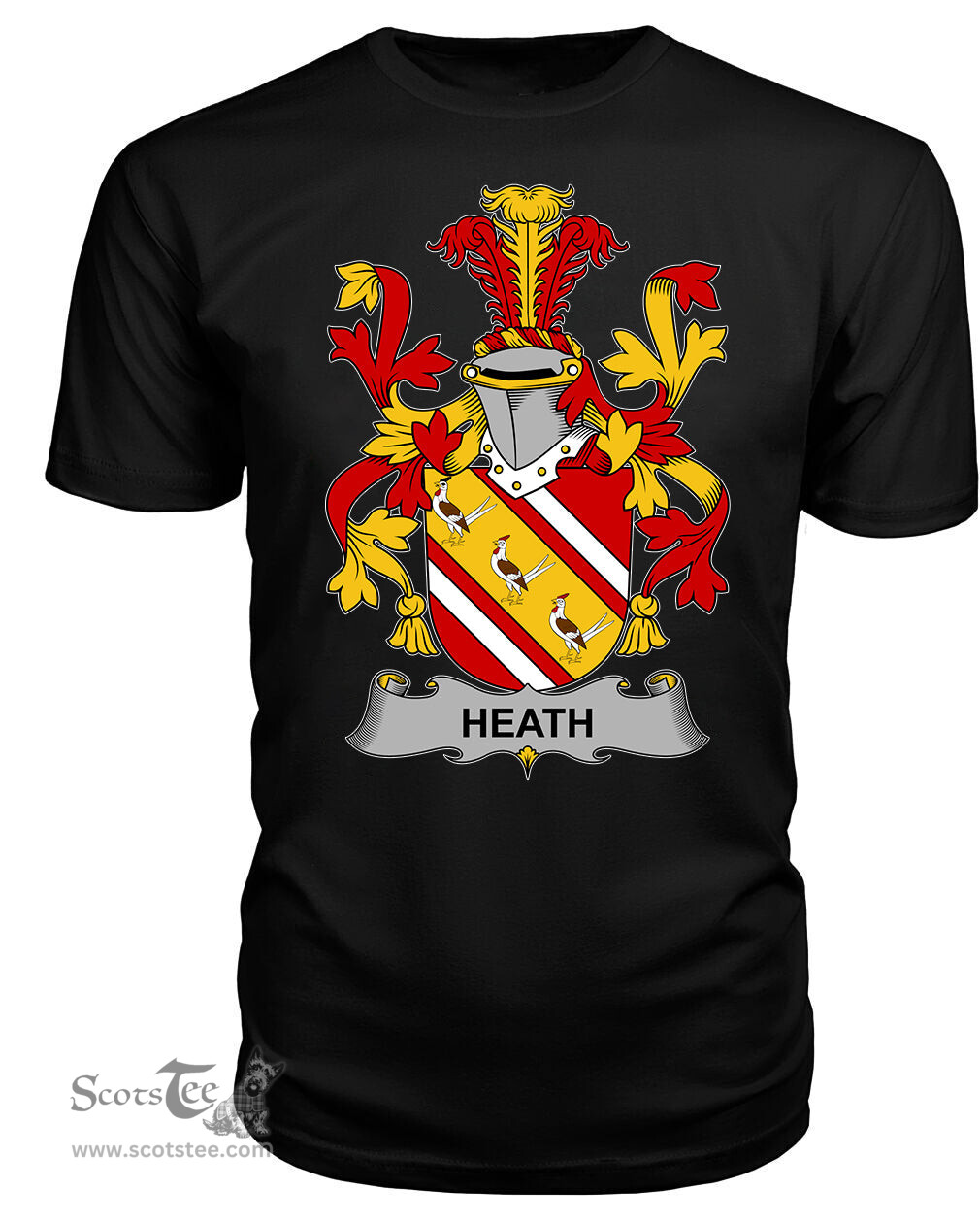 ScotsTee Heath Coat Of Arms Family Crest Fighting Irish III T Shirt