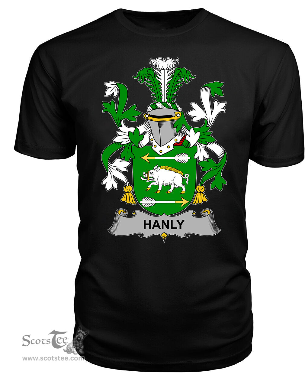 ScotsTee Hanly or O'Hanley Coat Of Arms Family Crest Fighting Irish III T Shirt