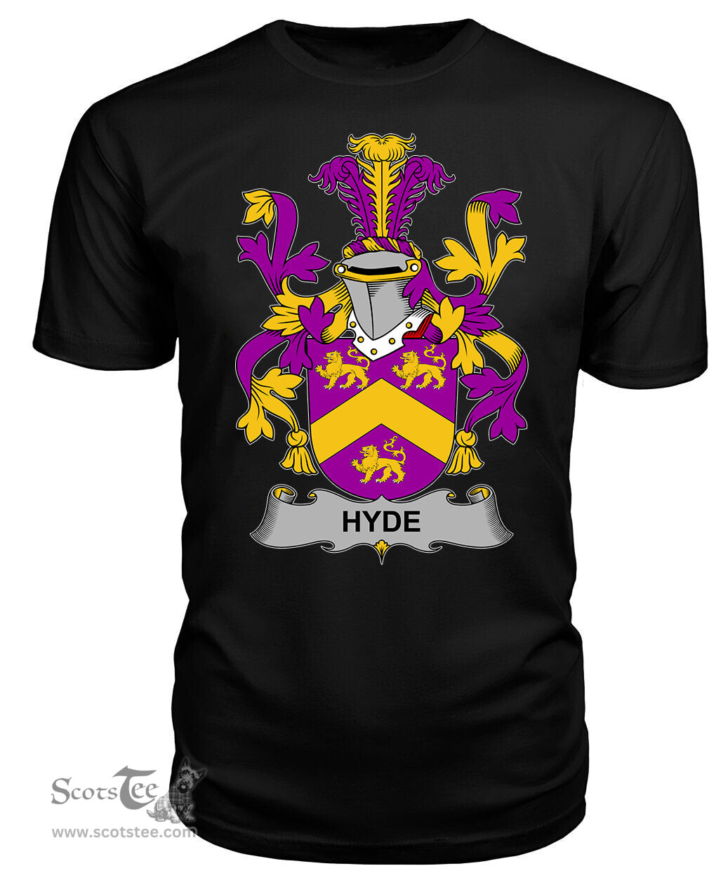 ScotsTee Hyde Coat Of Arms Family Crest Fighting Irish III T Shirt