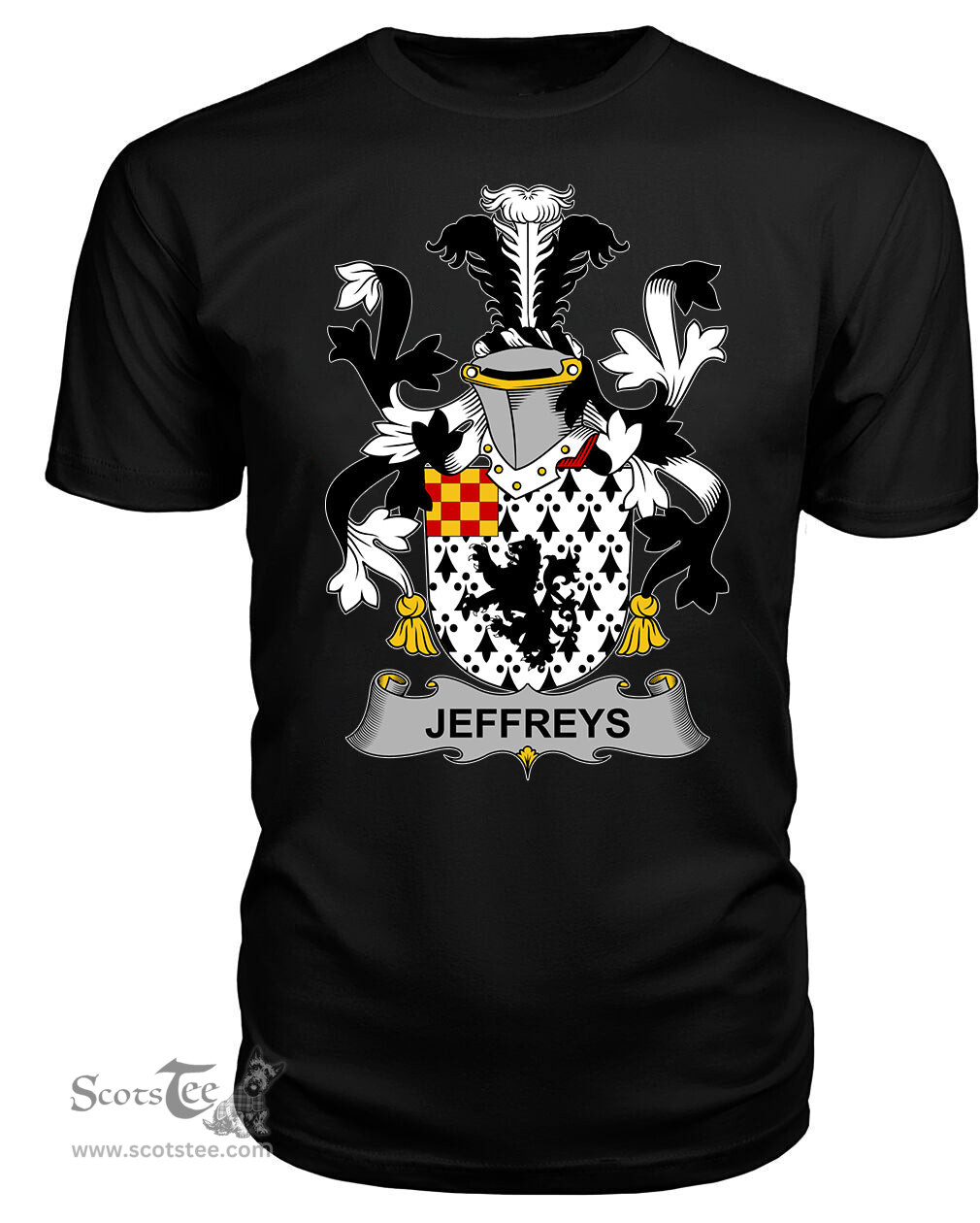 ScotsTee Jeffreys Coat Of Arms Family Crest Fighting Irish III T Shirt