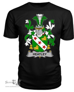 ScotsTee Heatley Coat Of Arms Family Crest Fighting Irish III T Shirt