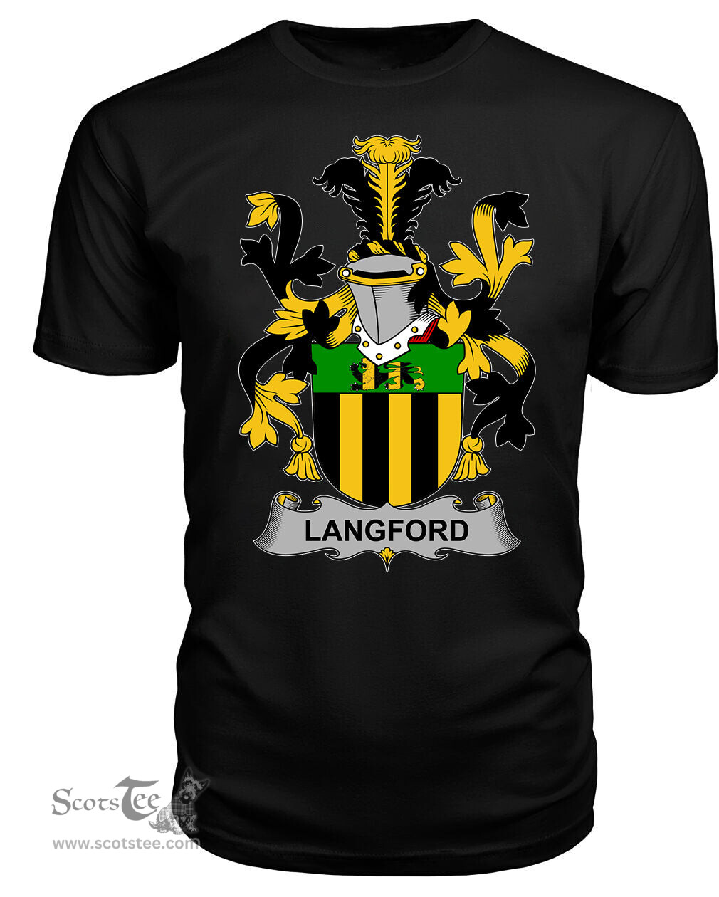 ScotsTee Langford Coat Of Arms Family Crest Fighting Irish III T Shirt
