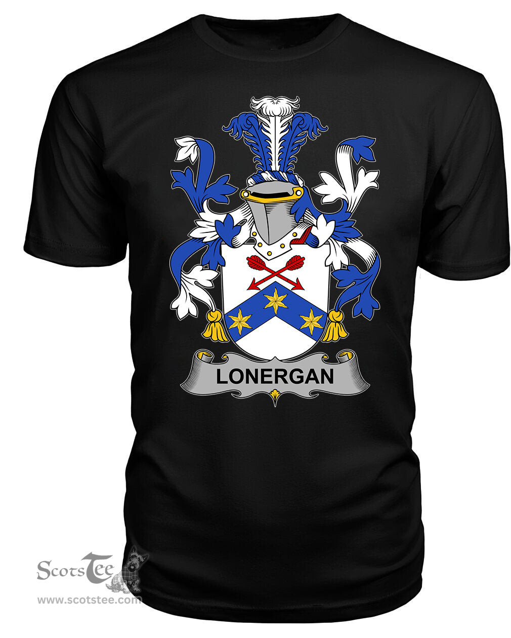 ScotsTee Lonergan or O'Lonergan Coat Of Arms Family Crest Fighting Irish III T Shirt