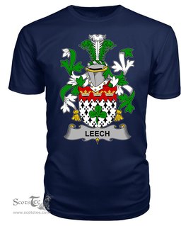 ScotsTee Leech Coat Of Arms Family Crest Fighting Irish III T Shirt