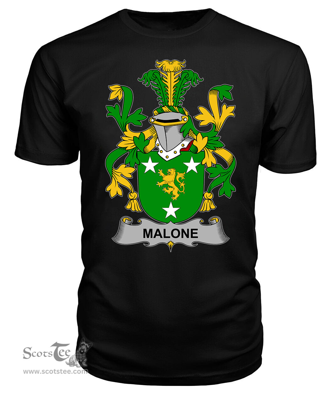 ScotsTee Malone or O'Malone Coat Of Arms Family Crest Fighting Irish III T Shirt