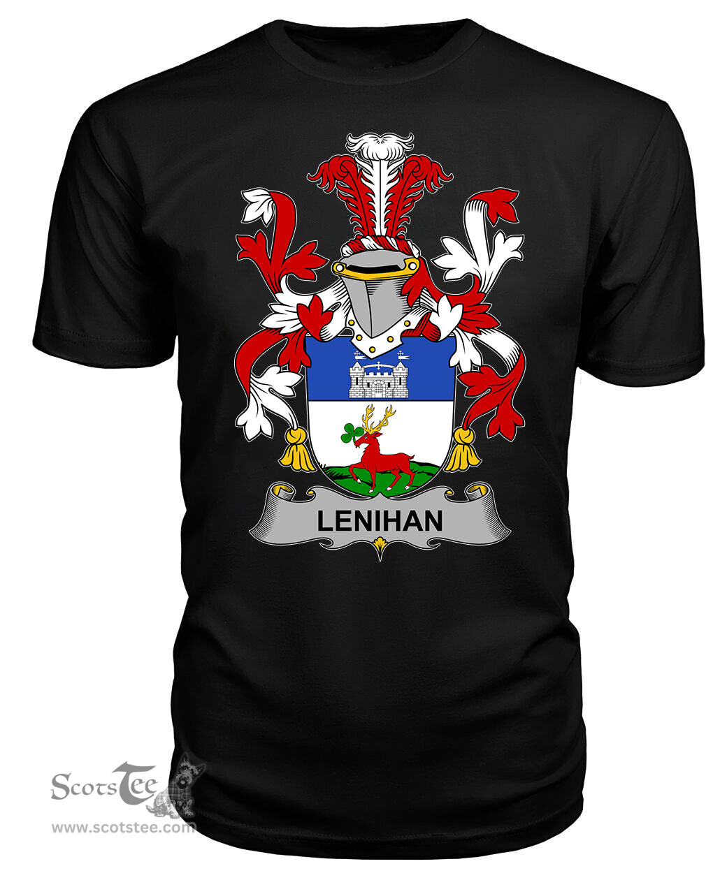 ScotsTee Lenihan or O'Lenaghan Coat Of Arms Family Crest Fighting Irish III T Shirt