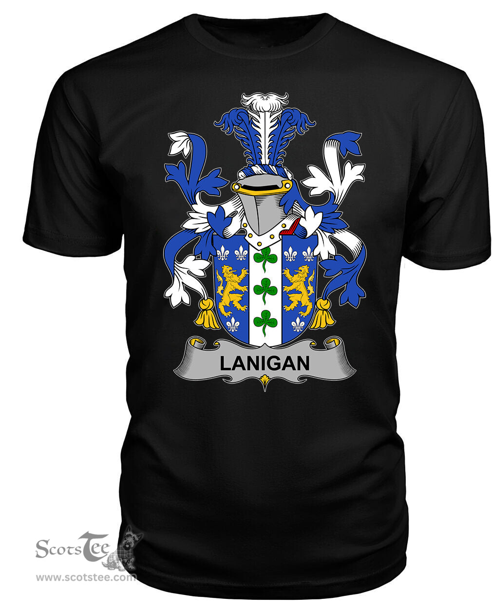 ScotsTee Lanigan or O'Lenigan Coat Of Arms Family Crest Fighting Irish III T Shirt