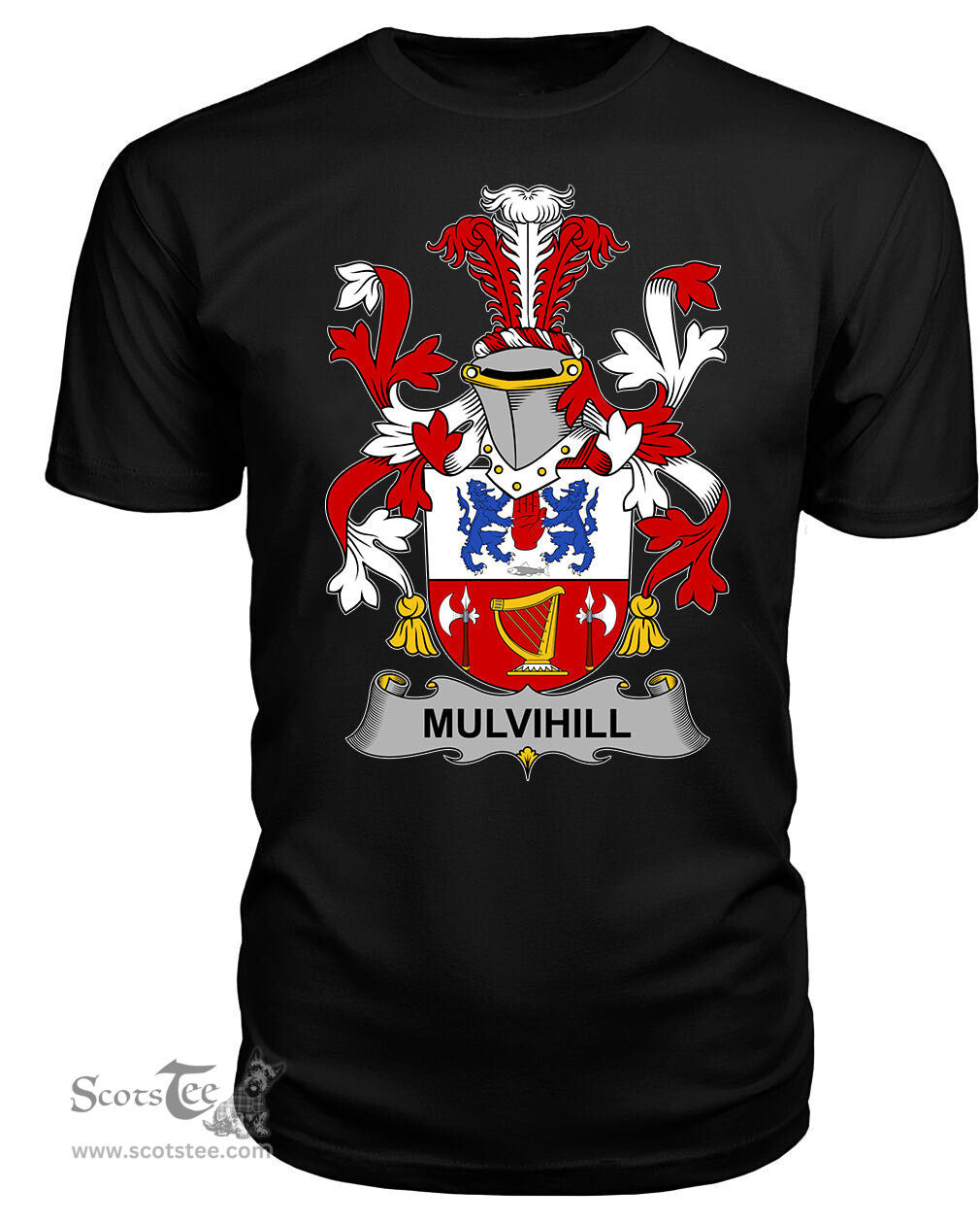 ScotsTee Mulvihill or O'Mulvihill Coat Of Arms Family Crest Fighting Irish III T Shirt
