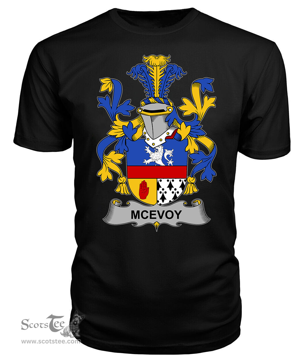 ScotsTee McEvoy or McKelvey Coat Of Arms Family Crest Fighting Irish III T Shirt