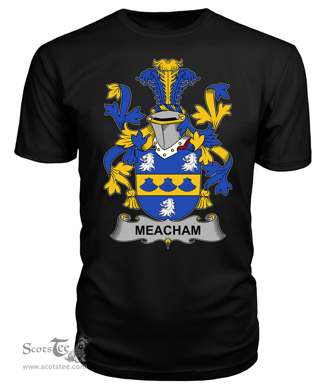 ScotsTee Meacham Coat Of Arms Family Crest Fighting Irish III T Shirt