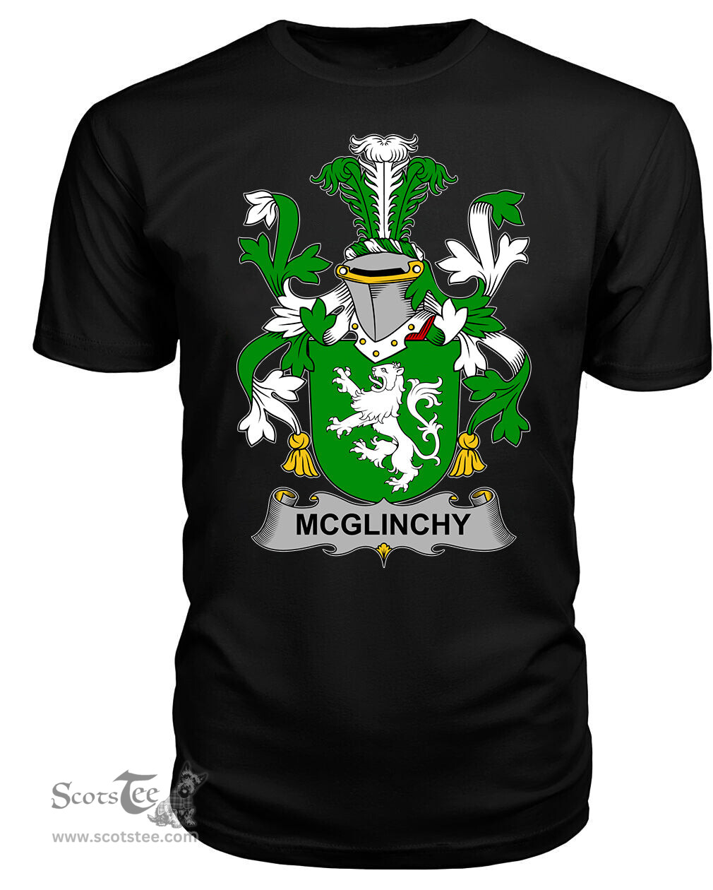 ScotsTee McGlinchy or McGlinchey Coat Of Arms Family Crest Fighting Irish III T Shirt