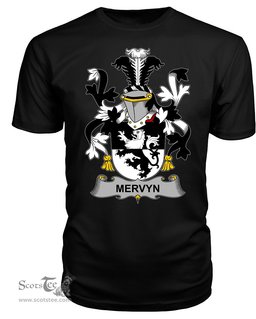 ScotsTee Mervyn Coat Of Arms Family Crest Fighting Irish III T Shirt