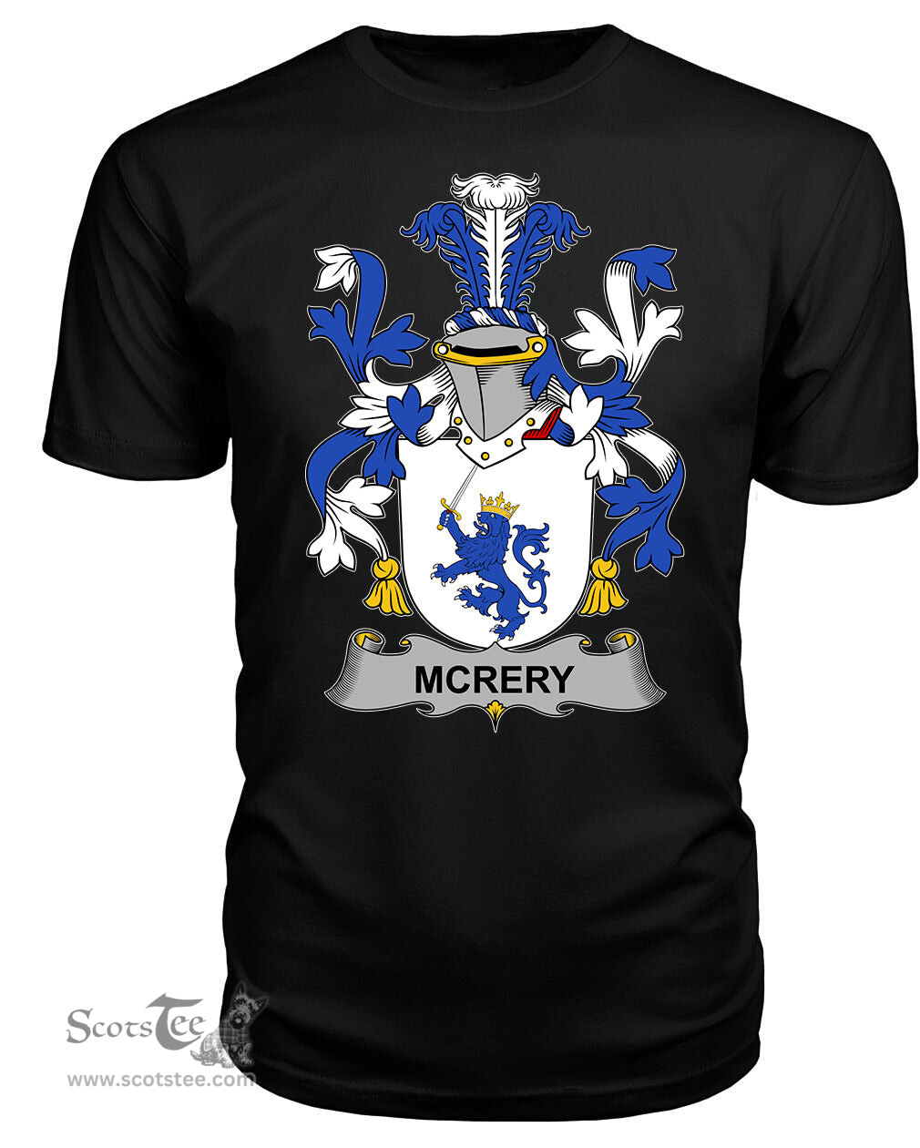 ScotsTee McRery or McCrery Coat Of Arms Family Crest Fighting Irish III T Shirt