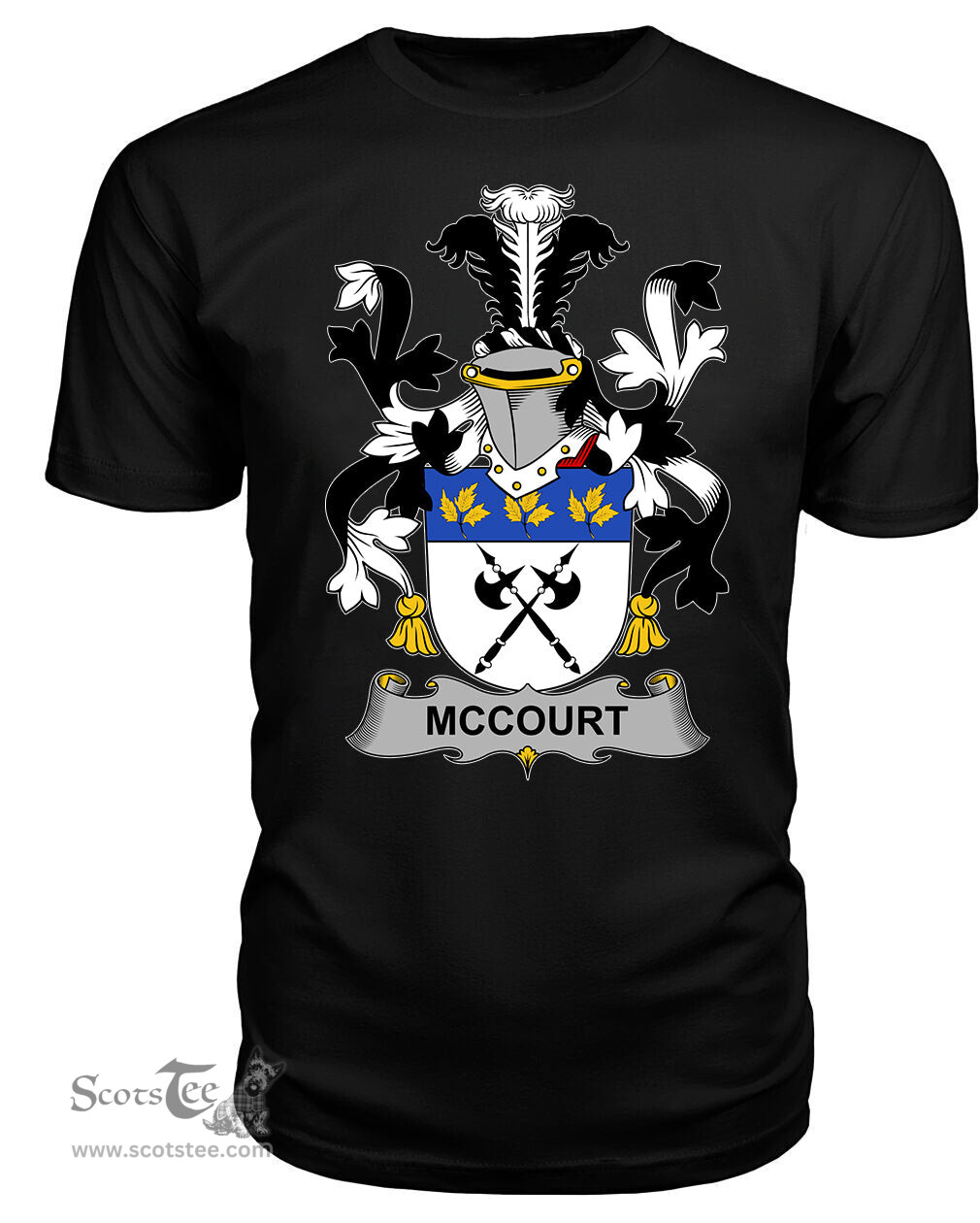 ScotsTee McCourt Coat Of Arms Family Crest Fighting Irish III T Shirt