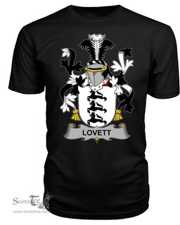 ScotsTee Lovett Coat Of Arms Family Crest Fighting Irish III T Shirt